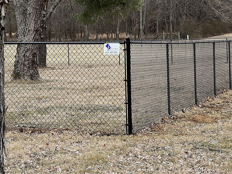Black PVC chain link fence company Middle TN