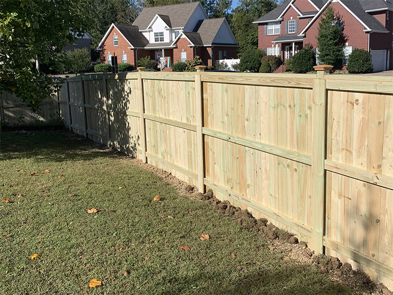 Privacy residential wooden fence company Middle TN