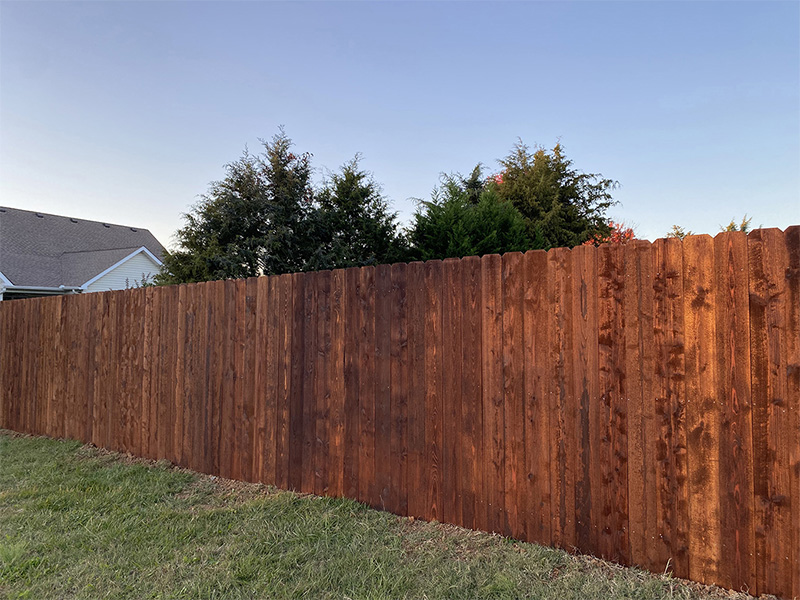 Dark wood privacy fence company Middle TN
